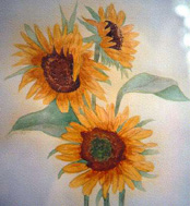 Watercolor Sunflowers 1993